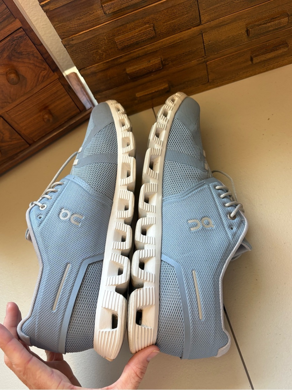 On cloud 6 men’s blue white running shoes size 13 - Picture 5 of 8